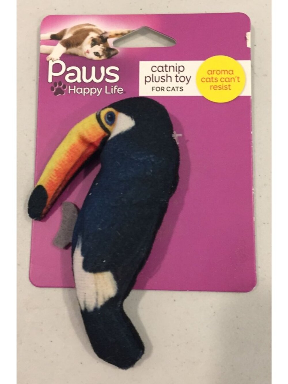 Paws Happy Life Red Head Bird Parrot Toucan Catnip Plush Cat Toys Set of 3 - Picture 6 of 6